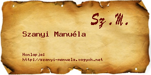 Szanyi Manuéla névjegykártya